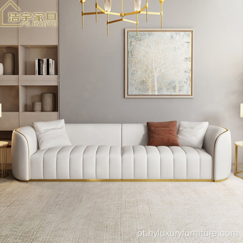 sofás chesterfield de couro branco novo design